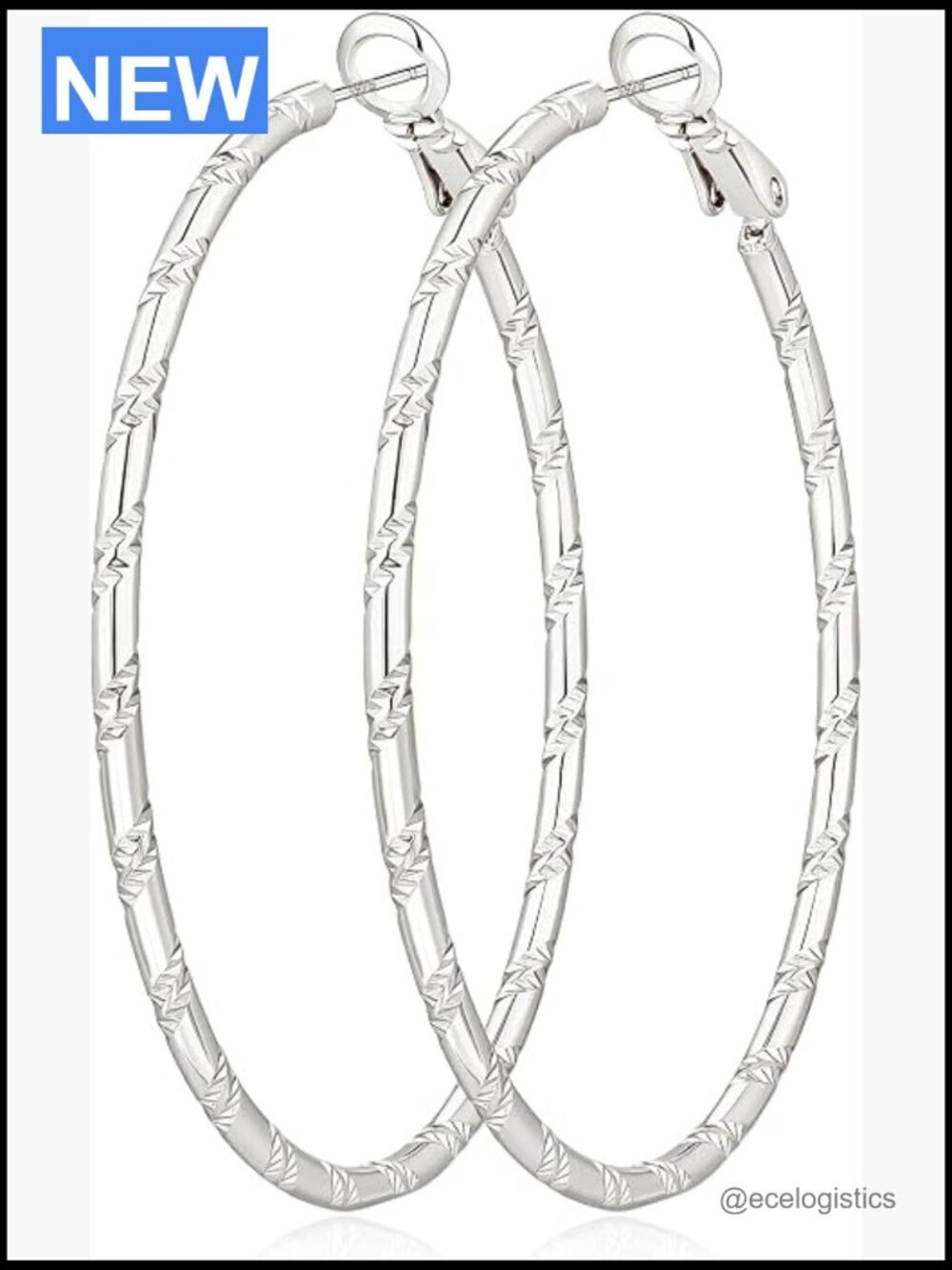 2mm Thin Sterling Silver Hoop Earrings Hypoallergenic Lightweight Large Hoops